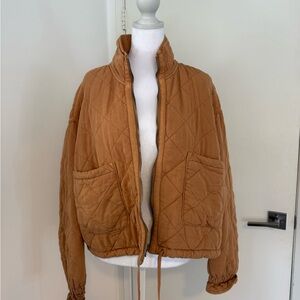 Blank NYC Quilted Brown Puffer Jacket